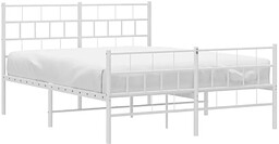 Elior Białe dwuosobowe metalowe łóżko 120x200 A1-P90