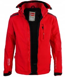 Kurtka przejściowa chłopięca 146 sportowa Czerwona Softshell membrana