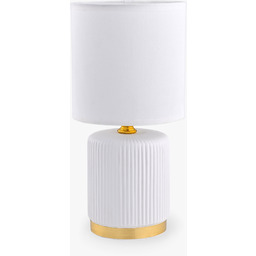 Lampa stołowa nocna biało złota HS8720-WH - Zuma