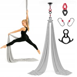 Szarfa akrobatyczna aerial silk 6 m Szara