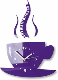 TASSE nowoczesny zegar ścienny do kawy 3D, rzymski,