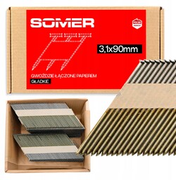Gwoździe Do Gwoździarki Budowlane 3,1X90MM Gładkie 2200 Sztuk