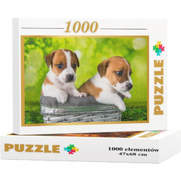 Puzzle Pies Psy Psiaki 1000el Pudełko +dowolny Tekst