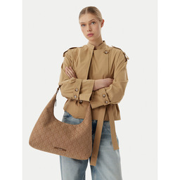 Torebka Calvin Klein Emblem Jacquard LV04F3635G Brązowy