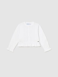 Mayoral 1382 Sweterek Sweter Rozpinany biały r.98