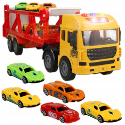 Ciężarówka Laweta Pojazdy Auta Resoraki Autka Zestaw Samochód