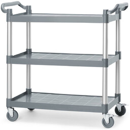 AMERBOX Wózek kelnerski, 3 półki, tworzywo, 150 kg,