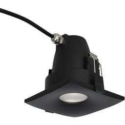 Oprawa wpuszczana czarna metalowa kwadratowa IP65 AZ5392