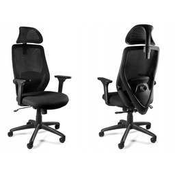 Fotel Ergonomiczny Chester Czarny Biurowy Krzesło Obrotowy Nowe