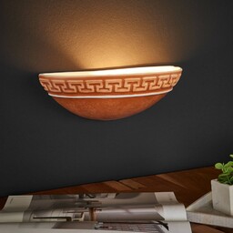 Ceramiche Kinkiet oświetlający ścianę GRECA, możliwość ściemniania, terracotta,