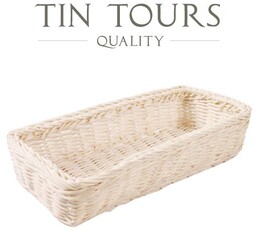 PROSTOKĄTNY KOSZYK RATTANOWY 26x11x6h cm