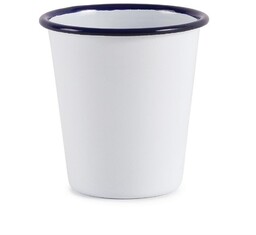 Olympia Kubek emaliowany 6 szt. biało/niebieski I Olympia