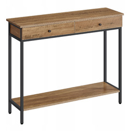 Konsola z szufladami loftowa industrialna rustykalna Orzech