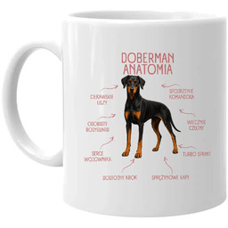 Anatomia Dobermana v2 - kubek na prezent