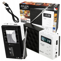 Radiobudzik Adler Ad 1908 z Bluetooth, Usb