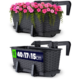 Doniczka rattanowa z podstawką Frette 40 cm +