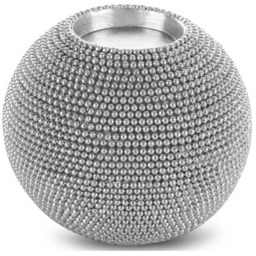 EUROFIRANY Świecznik Eldo 10 x 9 cm Srebrny