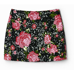 Spódnica mini z cekinami w róże M. Christian