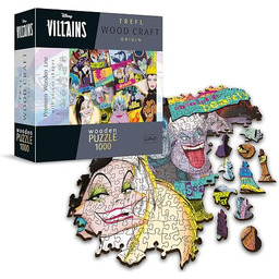 Trefl Puzzle Drewniane: Disney Villains, Zlot Złoczyńców 1000