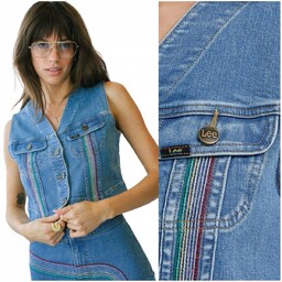 Lee PRIDE RAINBOW VEST Mid Raiibow dopasowana damska