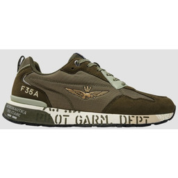 AERONAUTICA MILITARE Zielone męskie sneakersy F-35A, Rozmiar 41
