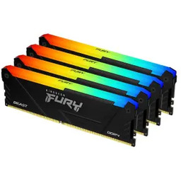 Kingston FURY Beast RGB DDR4 64GB (4x16GB) 3600