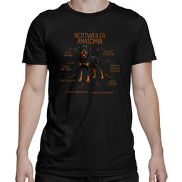 Anatomia Rottweilera - męska koszulka na prezent