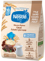 Nestle Kaszka mleczno-ryżowa, kakao, bezglutenowa, po 10 miesiącu,