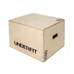 Skrzynia plyometryczna Underfit drewniana 60 x 50 x