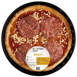 PIZZA Z SEREM MOZZARELLA I KIEŁBASĄ SALAMI BEZGLUTENOWA
