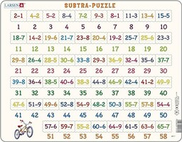 Larsen AR7 Matematyka Puzzle Odejmowanie od 1-65, 58