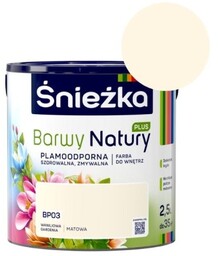 ŚNIEŻKA Barwy Natury Plus 2,5L BP03 Waniliowa Gardenia
