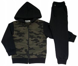 Komplet dresowy dla chłopca Moro wojskowe kieszenie