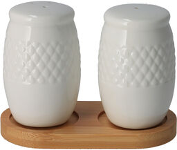 Orion Solniczka i pieprzniczka porcelanowo-bambusowa