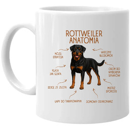 Anatomia Rottweilera - kubek na prezent dla miłośnika