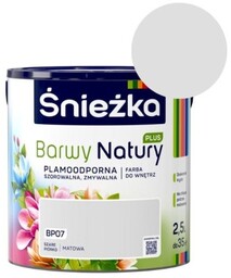 ŚNIEŻKA Barwy Natury Plus 2,5L BP07 Szare Piórko
