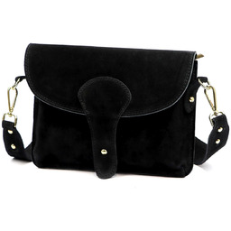 Luka zamszowa damska listonoszka torebka na ramię skórzana