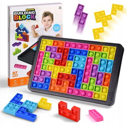 Gra układanka logiczna antystresowa sensoryczna Tetris Pop it