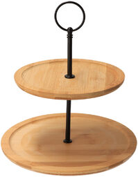 Orion Stojak bambusowy na cukierki 2 poziomy