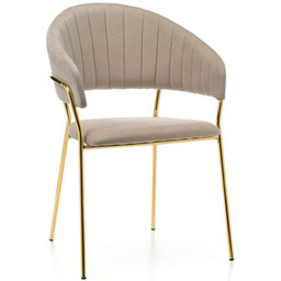 Krzesło tapicerowane Glamour C-889 welur ciemny beż #7,