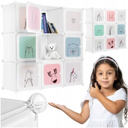 Szafka modułowa Esla dziecięca 9 półek