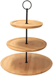 Orion Stojak bambusowy na cukierki 3 poziomy