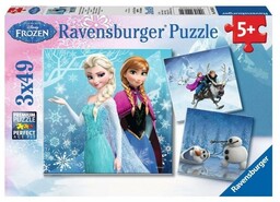 Ravensburger Puzzle Kraina Lodu Zimowe przygody 3x49