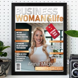 Plakat personalizowany ze zdjęciem Business Woman&life w ramce