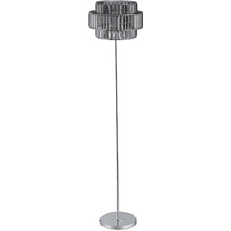 Relaxdays Lampa stojąca, kryształowy klosz, okrągła podstawa, oprawka
