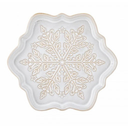 Bloomingville WINTER Świąteczny Talerzyk 15 cm Śnieżynka /
