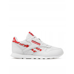 Reebok CL Lthr Buty Sportowe Białe Z Czerwonymi