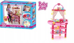 Baby Alive Zestaw 3w1 Kuchnia Dla Lalki Akcesoria