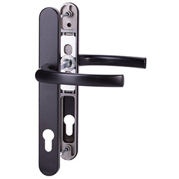 Klamka drzwiowa 30A/1006 na szyldzie PZ czarny mat