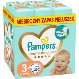 Pampers Pieluszki Premium Care 3, 610 kg, 200